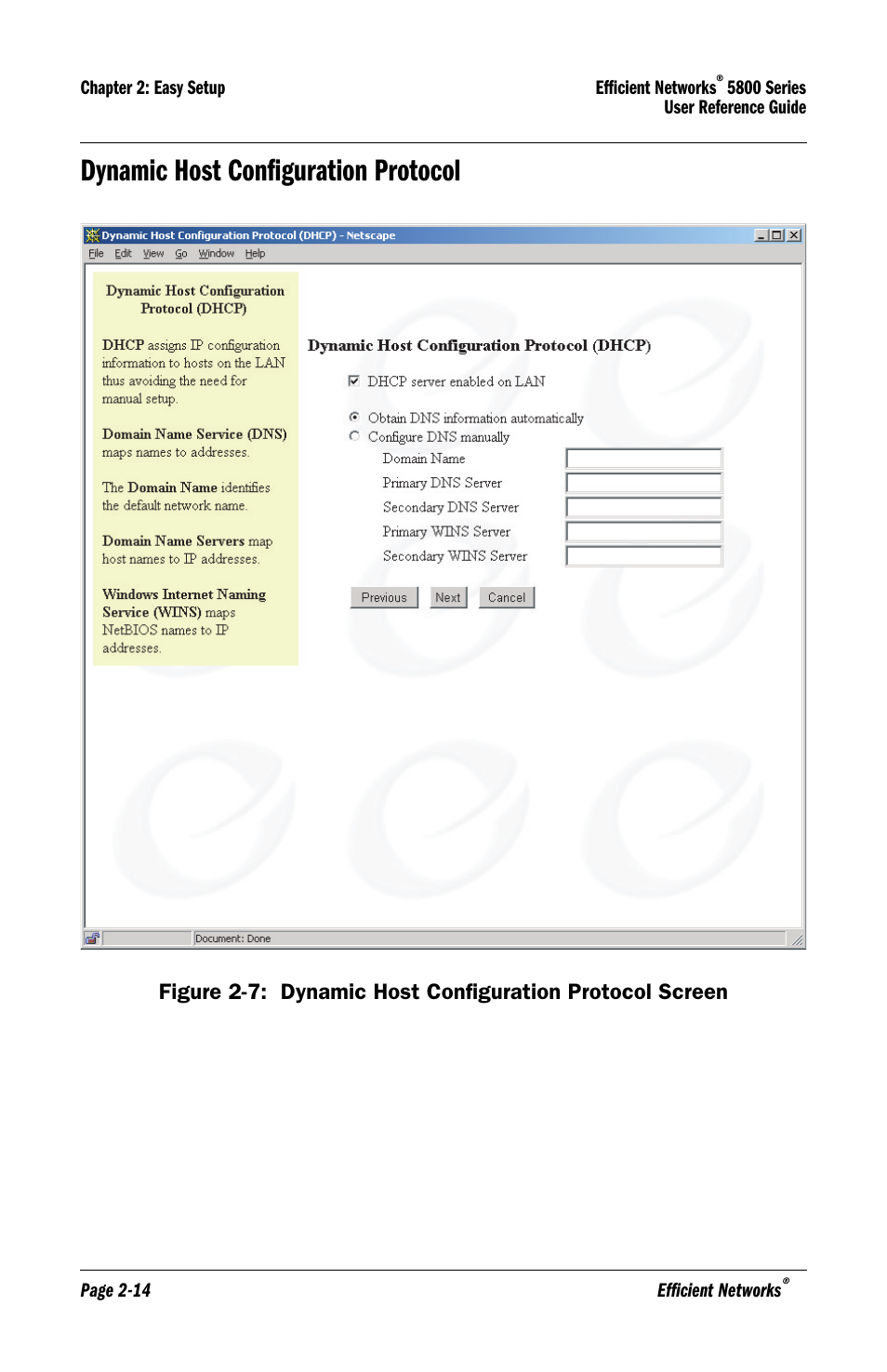 Dynamic host configuration protocol, Dynamic host configuration protocol -14 | Lucent Technologies 5800 Series User Manual | Page 28 / 88