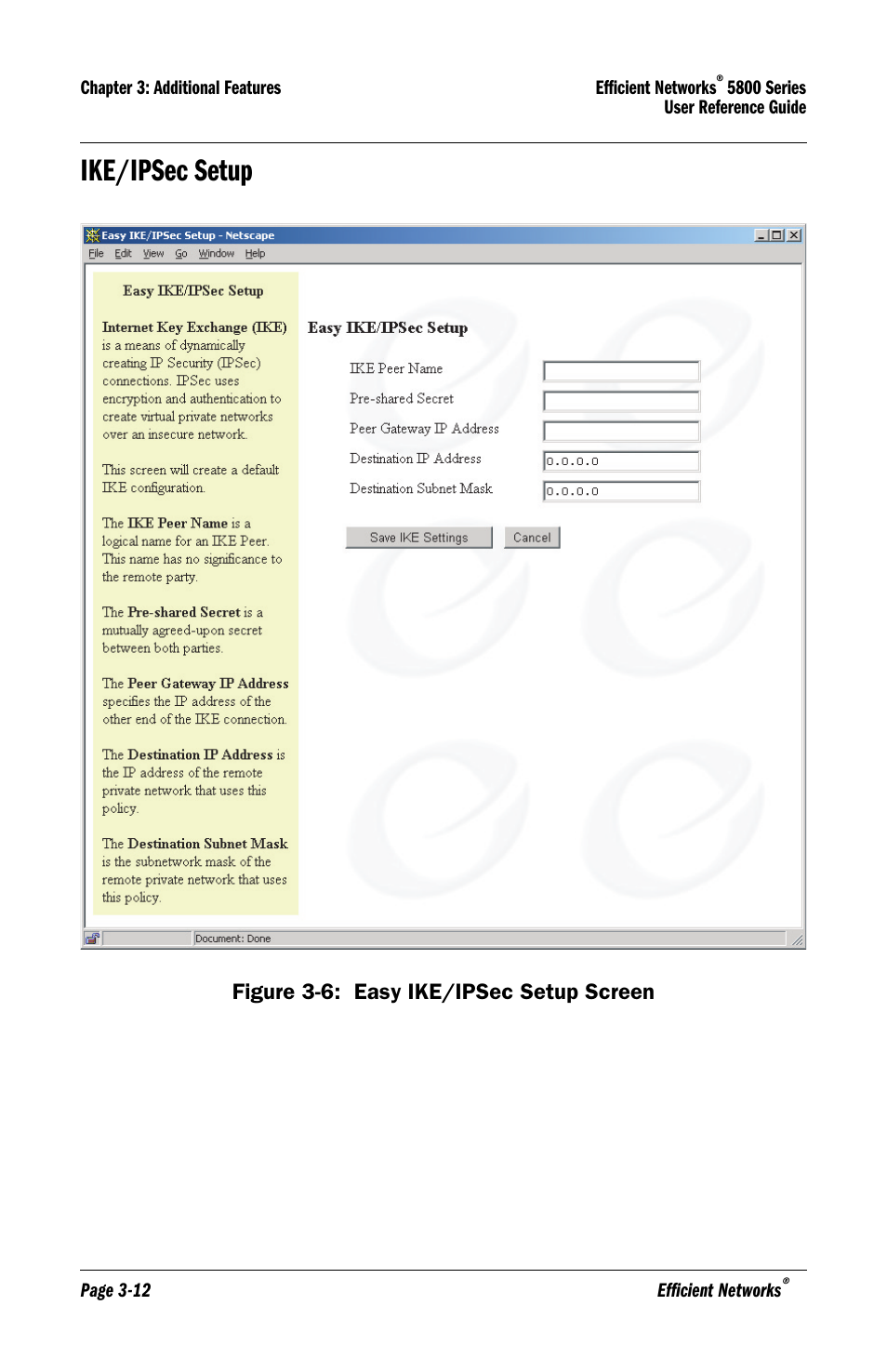 Ike/ipsec setup, Ike/ipsec setup -12 | Lucent Technologies 5800 Series User Manual | Page 44 / 88