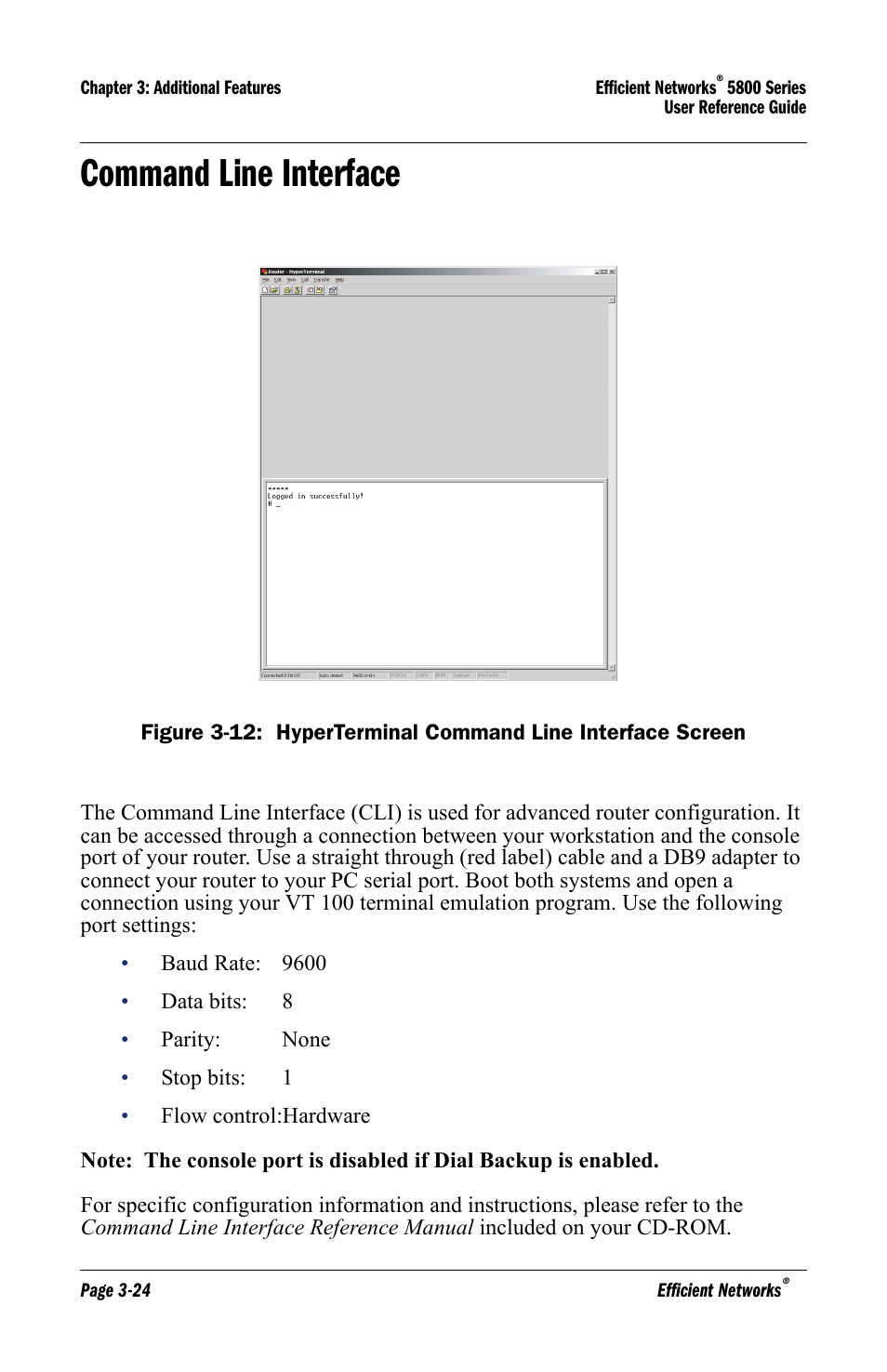 Command line interface, Command line interface -24 | Lucent Technologies 5800 Series User Manual | Page 56 / 88