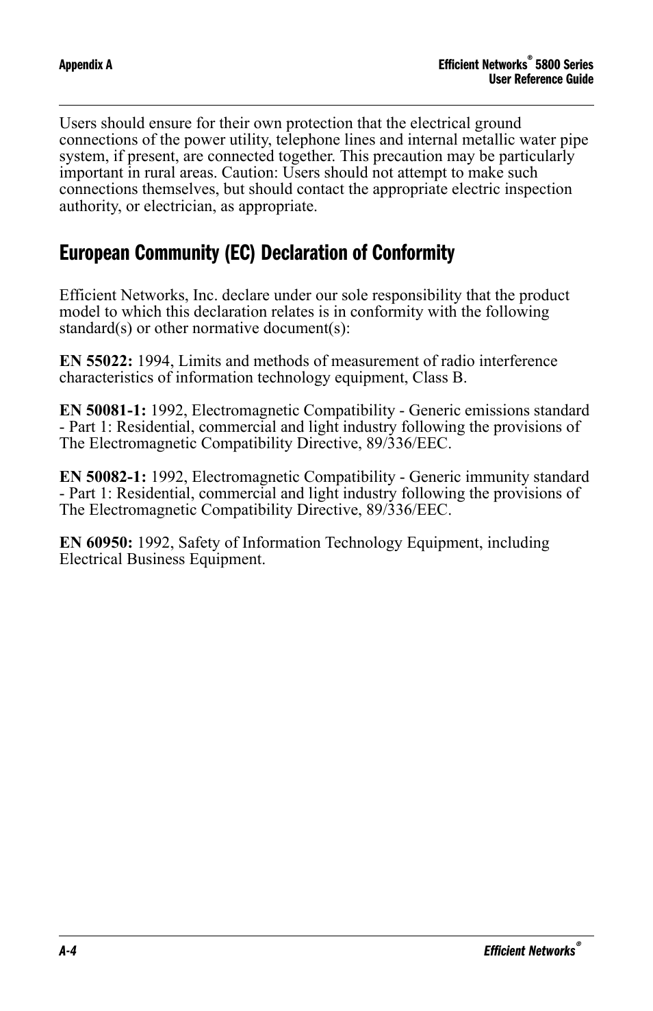 European community (ec) declaration of conformity | Lucent Technologies 5800 Series User Manual | Page 70 / 88