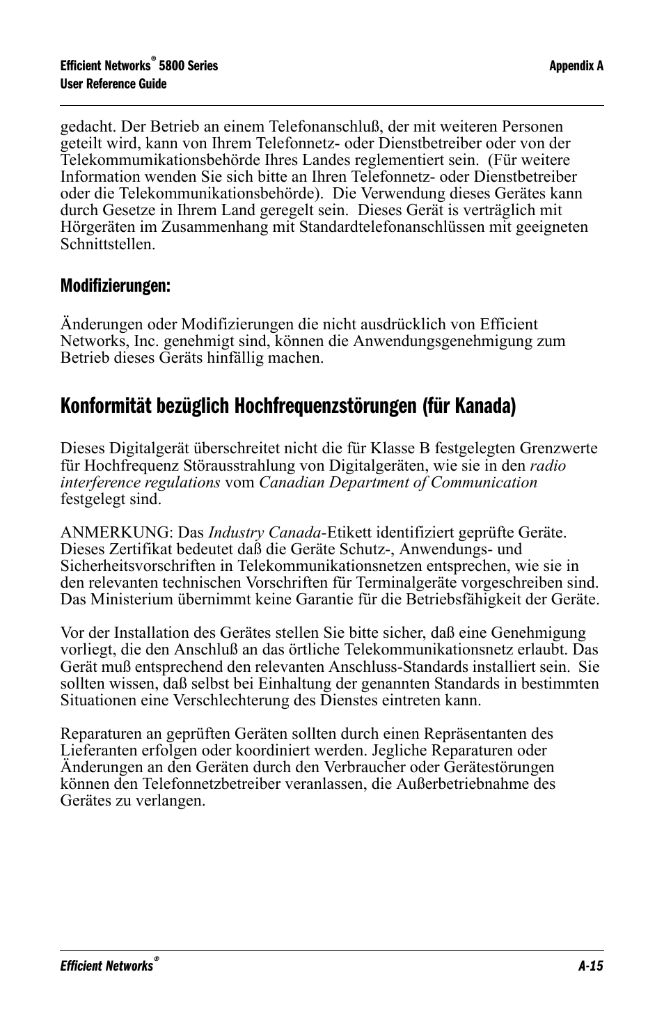 Modifizierungen | Lucent Technologies 5800 Series User Manual | Page 81 / 88