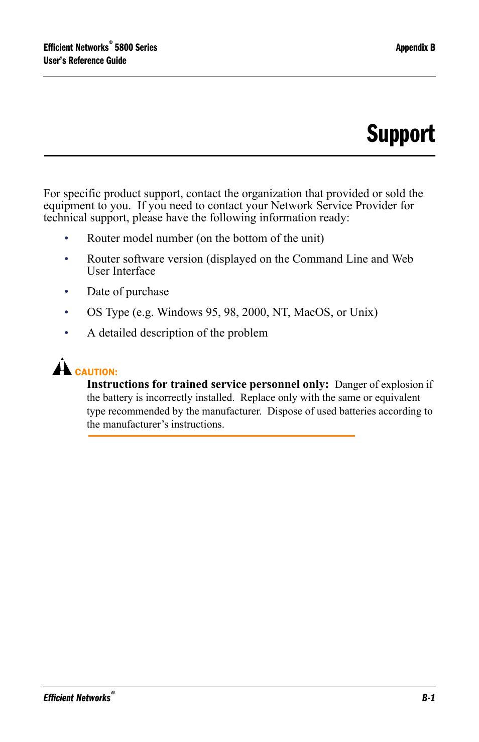 Support | Lucent Technologies 5800 Series User Manual | Page 83 / 88