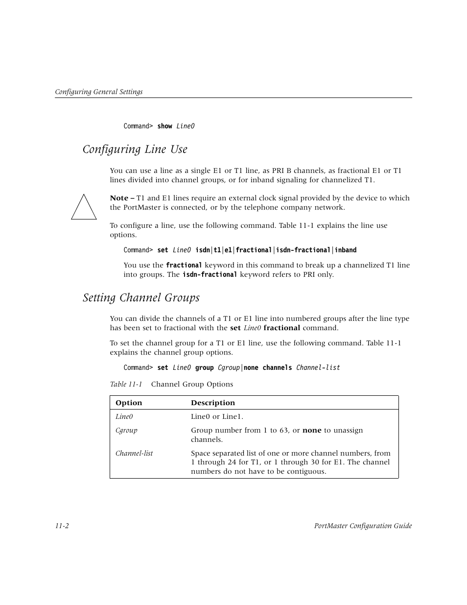 Configuring line use, Setting channel groups, Configuring line use -2 | Setting channel groups -2 | Lucent Technologies PortMaster User Manual | Page 170 / 364