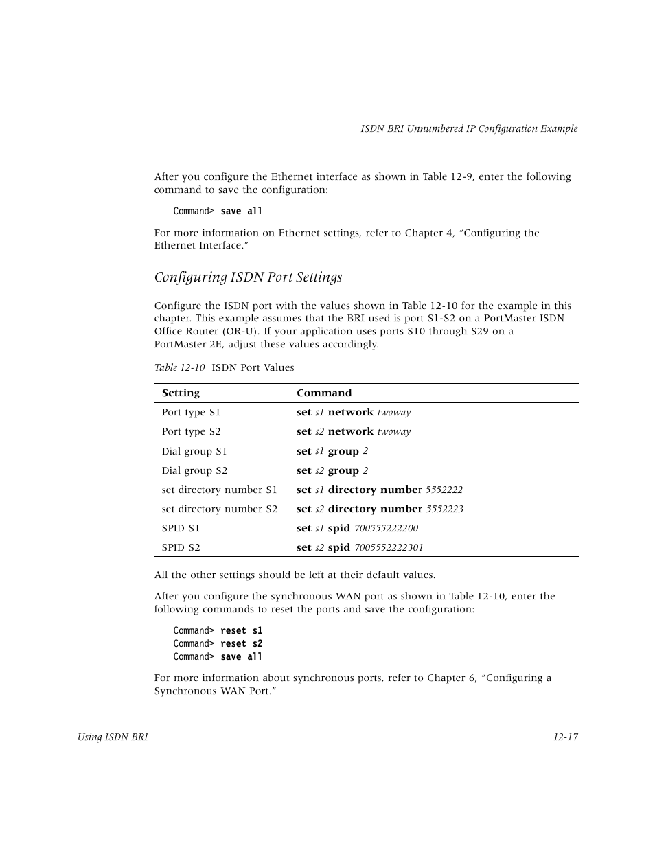 Configuring isdn port settings | Lucent Technologies PortMaster User Manual | Page 201 / 364