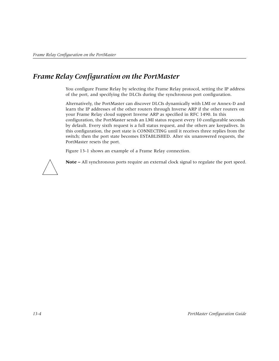 Frame relay configuration on the portmaster, Frame relay configuration on the portmaster -4 | Lucent Technologies PortMaster User Manual | Page 210 / 364