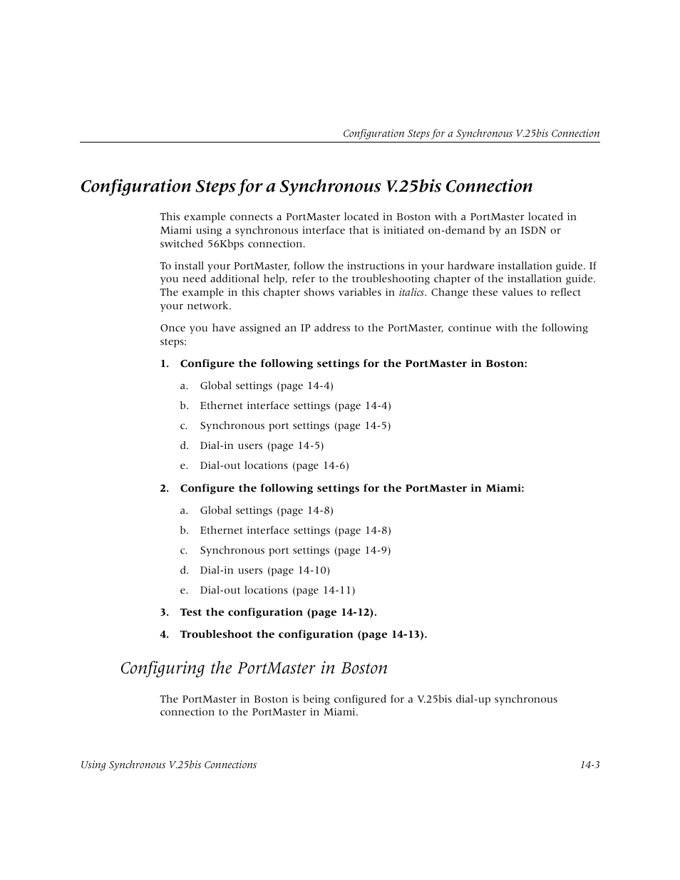 Configuring the portmaster in boston, Configuring the portmaster in boston -3 | Lucent Technologies PortMaster User Manual | Page 225 / 364