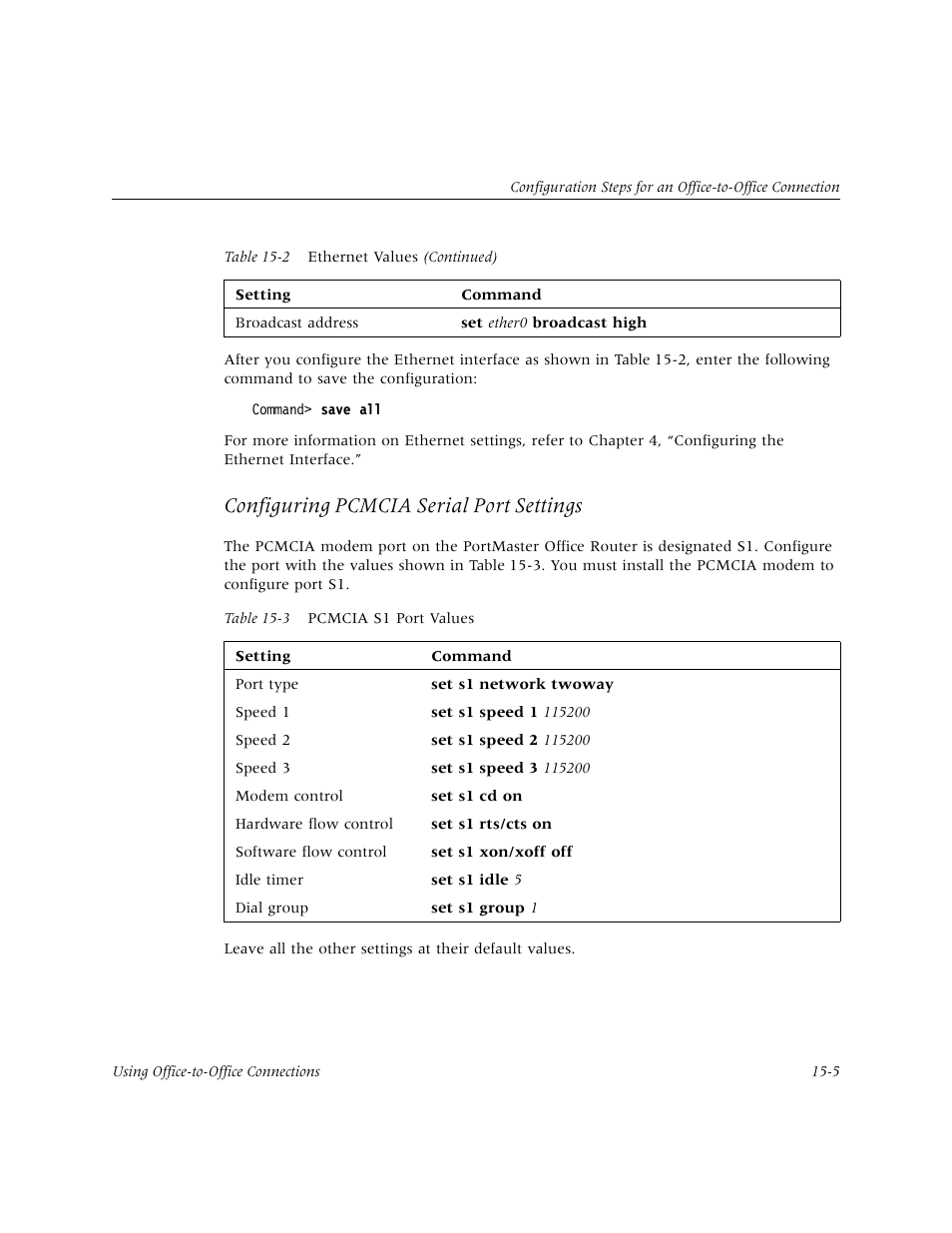 Configuring pcmcia serial port settings | Lucent Technologies PortMaster User Manual | Page 241 / 364