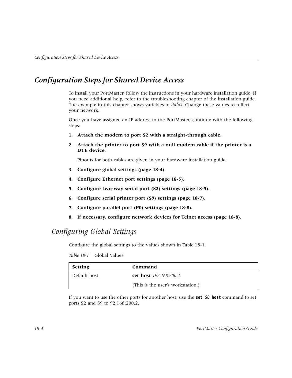 Configuration steps for shared device access, Configuring global settings, Configuration steps for shared device access -4 | Configuring global settings -4, Subject index | Lucent Technologies PortMaster User Manual | Page 280 / 364