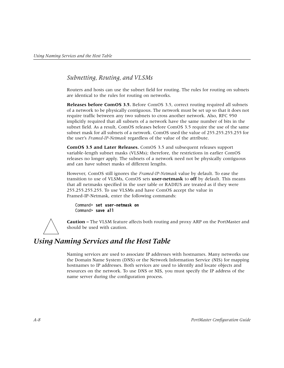 Using naming services and the host table | Lucent Technologies PortMaster User Manual | Page 304 / 364