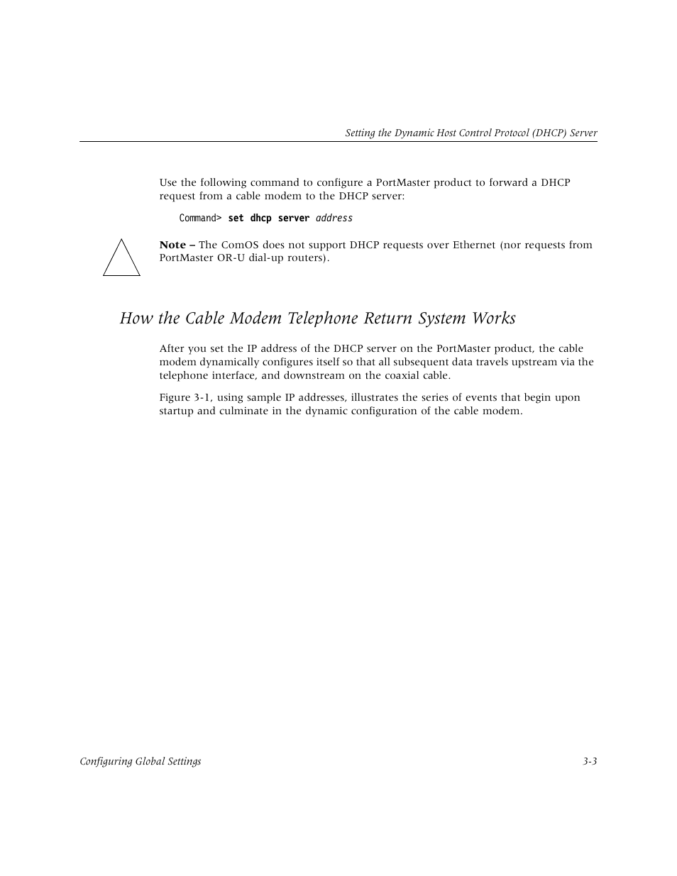 How the cable modem telephone return system works | Lucent Technologies PortMaster User Manual | Page 41 / 364