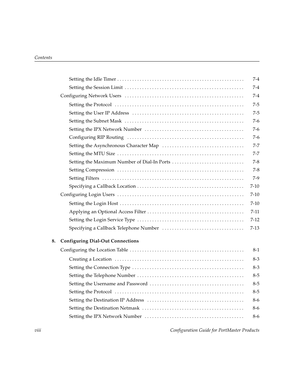 Lucent Technologies PortMaster User Manual | Page 8 / 364