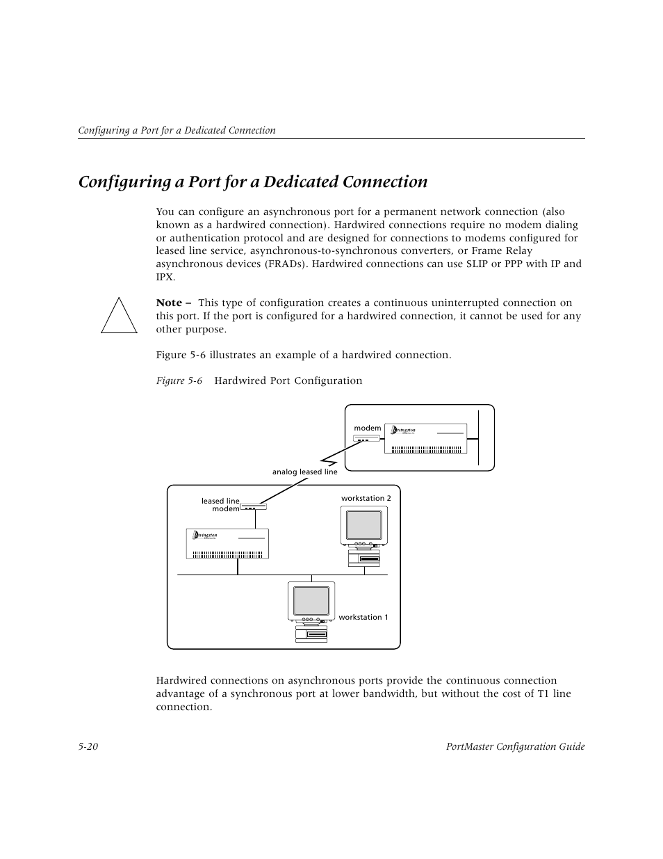 Configuring a port for a dedicated connection, Configuring a port for a dedicated connection -20 | Lucent Technologies PortMaster User Manual | Page 96 / 364