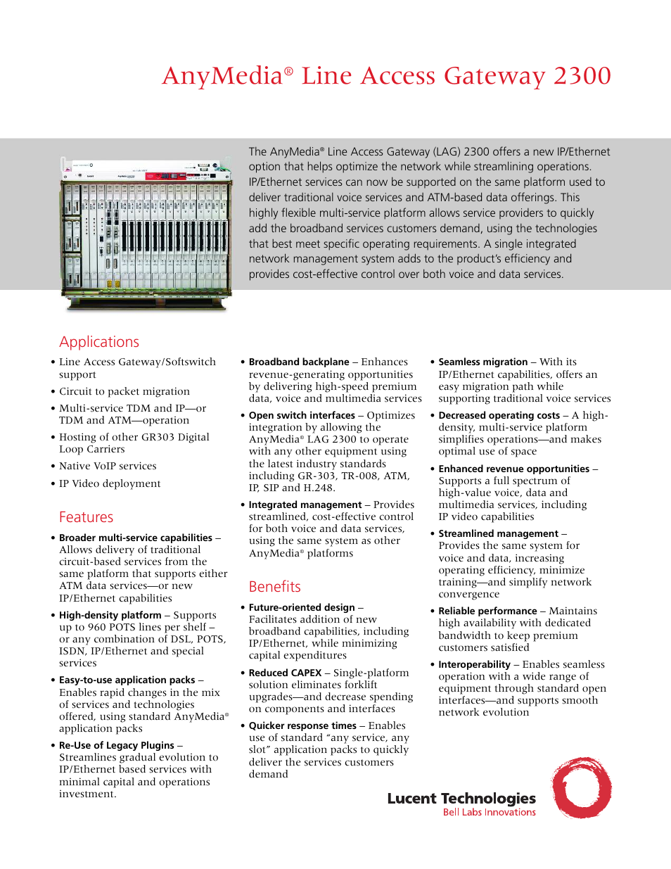 Lucent Technologies 2300 User Manual | 2 pages