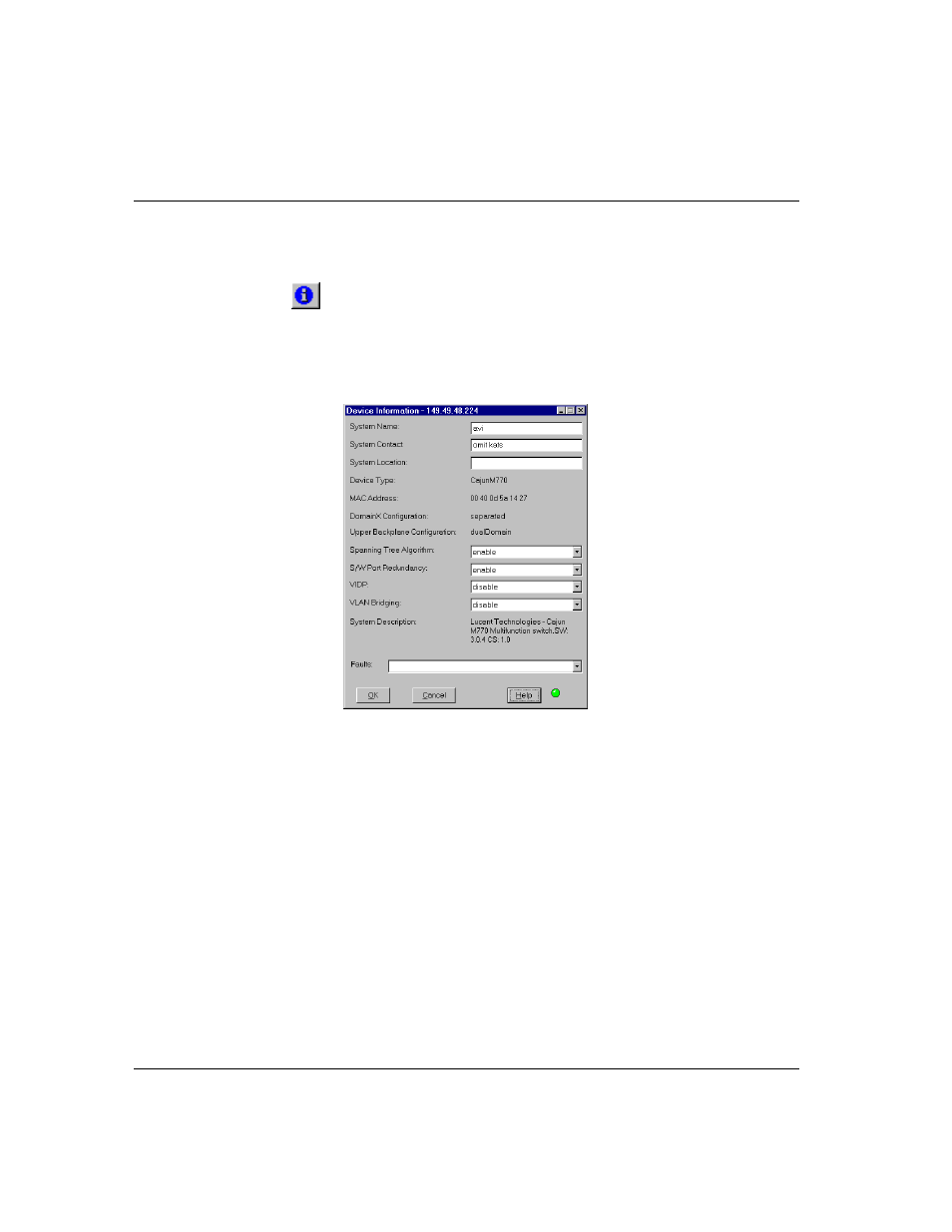 Viewing device information | Lucent Technologies Cajun M770 User Manual | Page 22 / 72