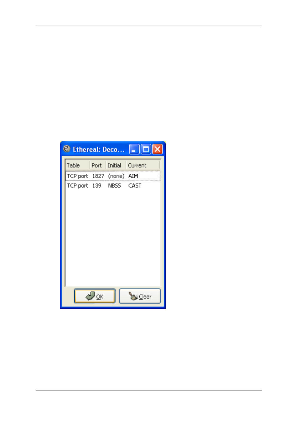 Show user specified decodes, Section 9.4.3, “show user specified de, Codes | Lucent Technologies Ethereal User Manual | Page 166 / 199