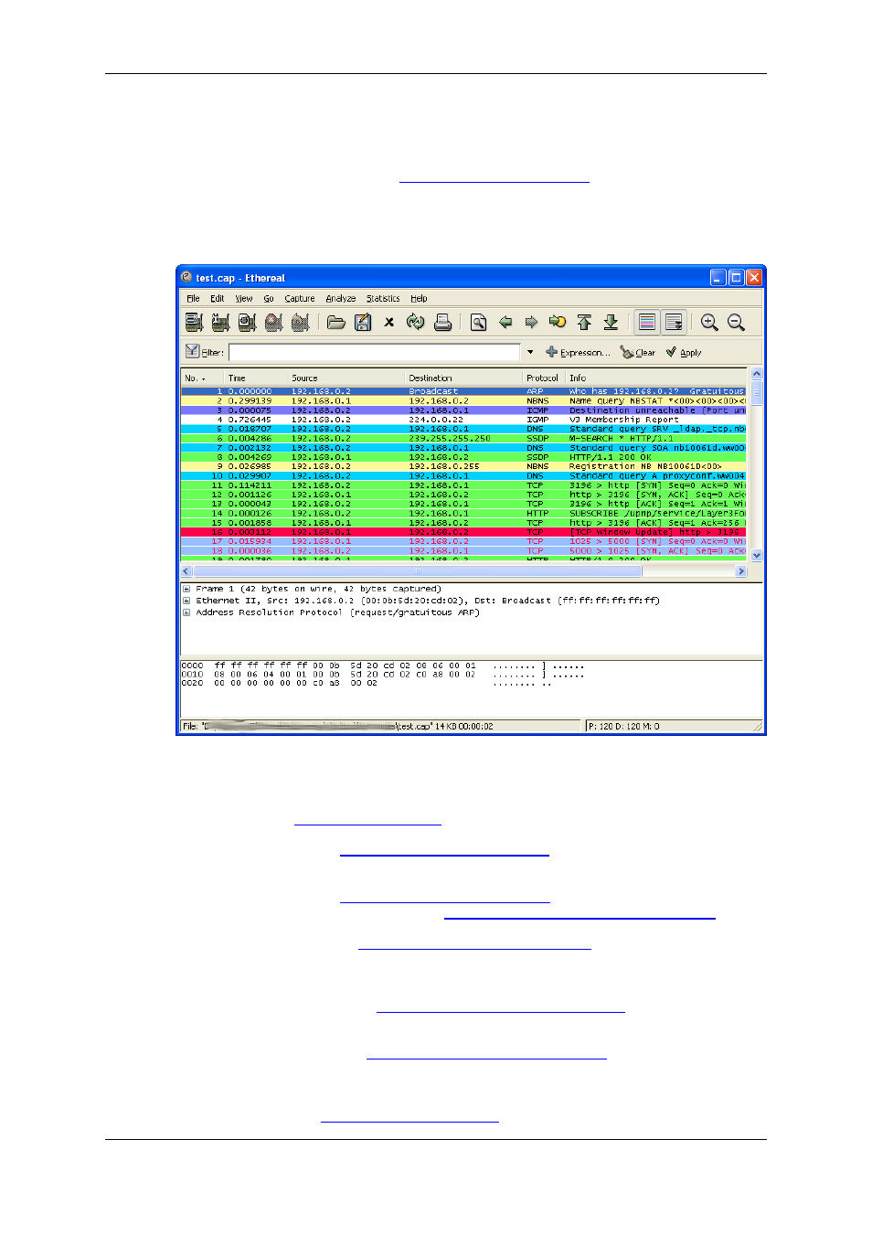 The main window | Lucent Technologies Ethereal User Manual | Page 45 / 199