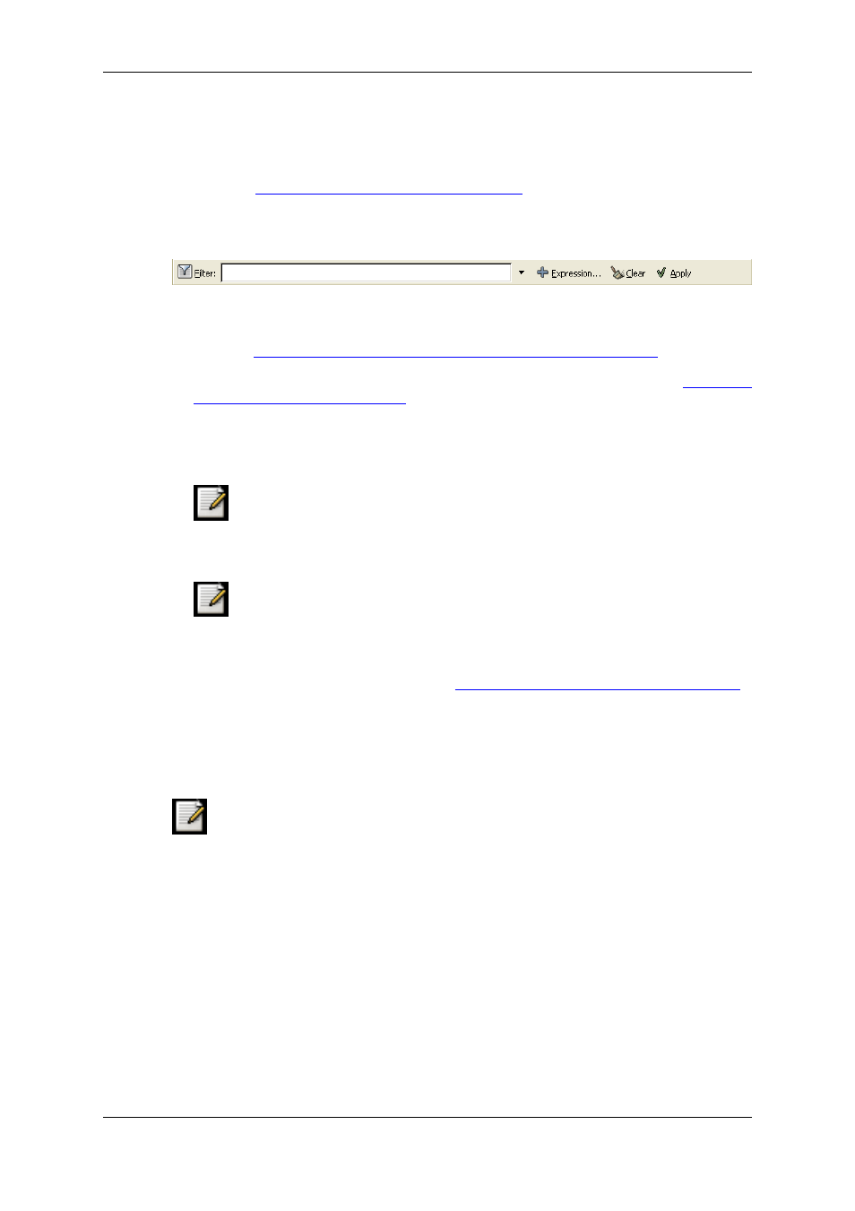 The "filter" toolbar, Section 3.14, “the "filter" toolbar, Section 3.14, “the | Filter" toolbar | Lucent Technologies Ethereal User Manual | Page 69 / 199