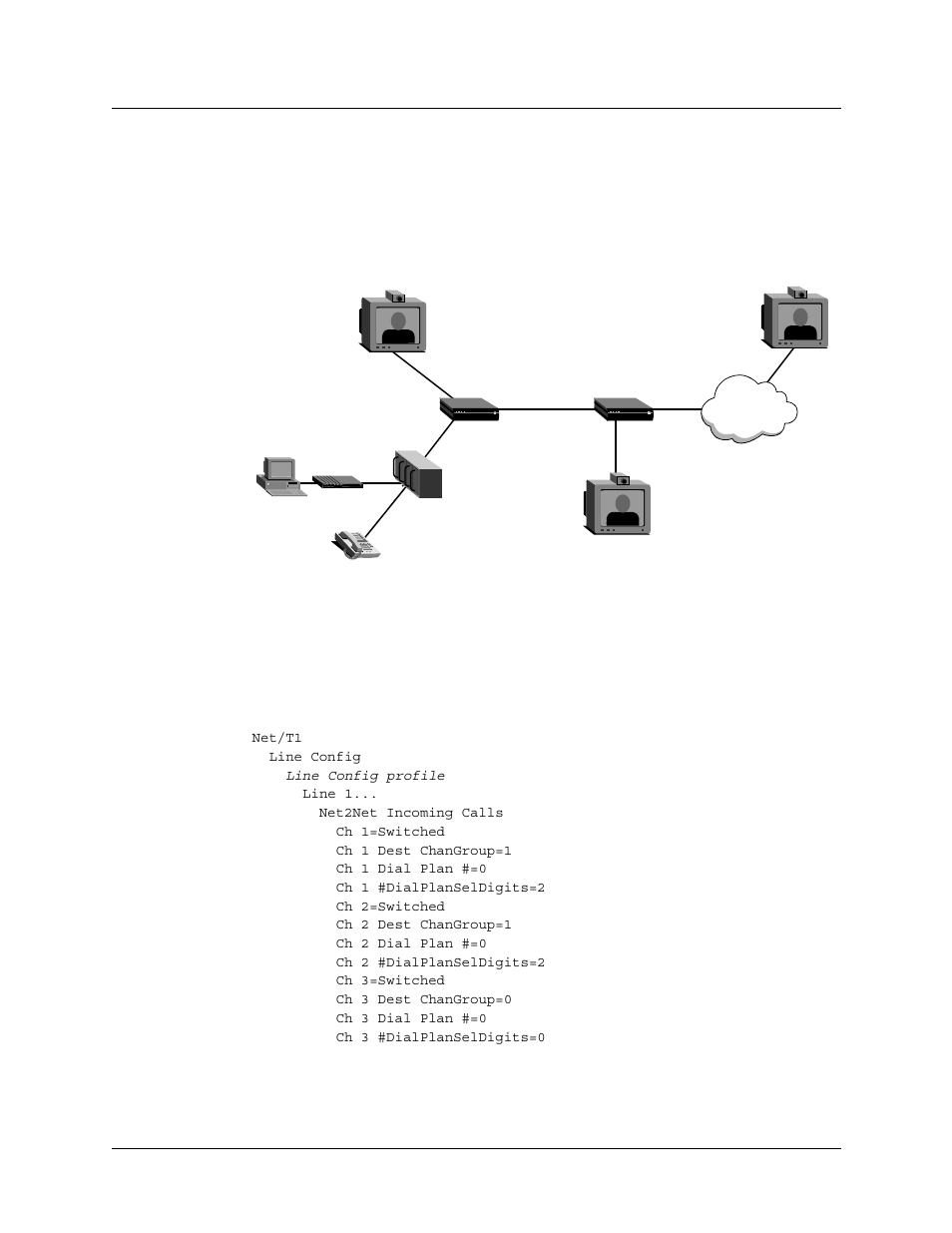 Routing calls on the basis of called number, Routing calls on the basis of called number -83, Figure 3-5 sample maxdax (t1) installation -83 | Lucent Technologies 6000 User Manual | Page 127 / 586
