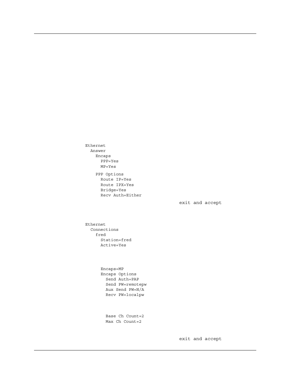 Example of a mp connection without bacp, Example of a mp connection without bacp -50 | Lucent Technologies 6000 User Manual | Page 182 / 586