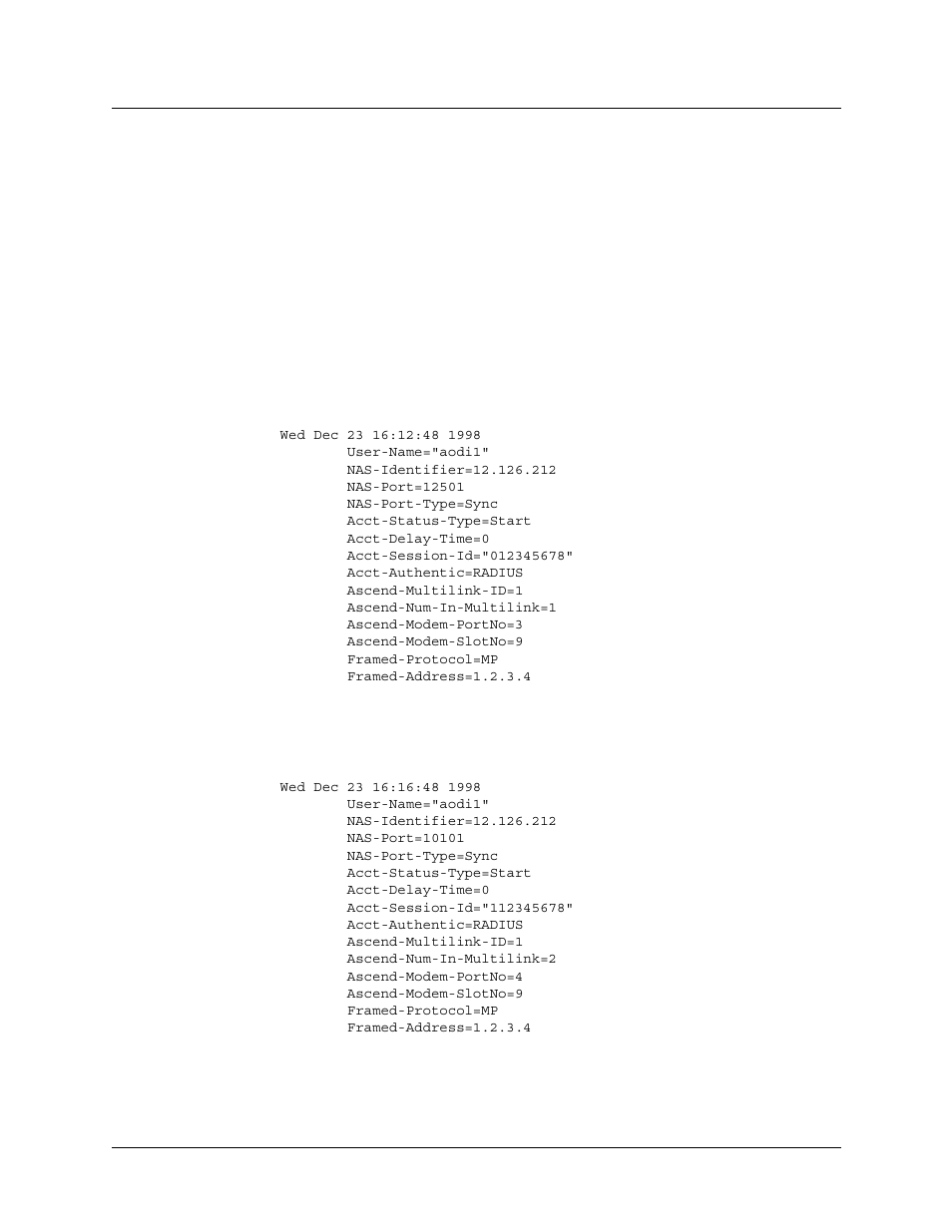 Ao/di accounting example | Lucent Technologies 6000 User Manual | Page 329 / 586