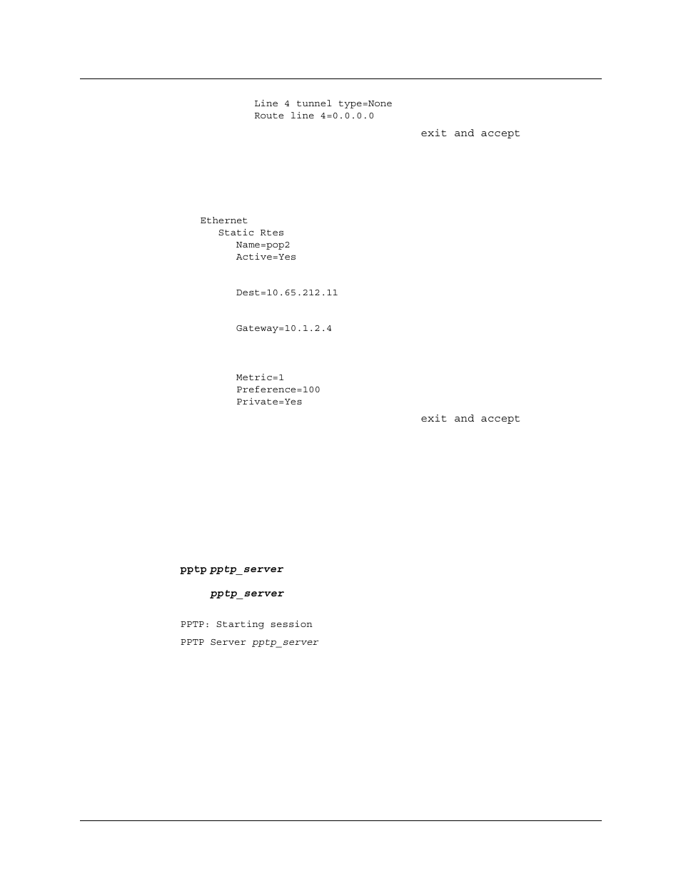 Routing a terminal-server session to a pptp server | Lucent Technologies 6000 User Manual | Page 464 / 586