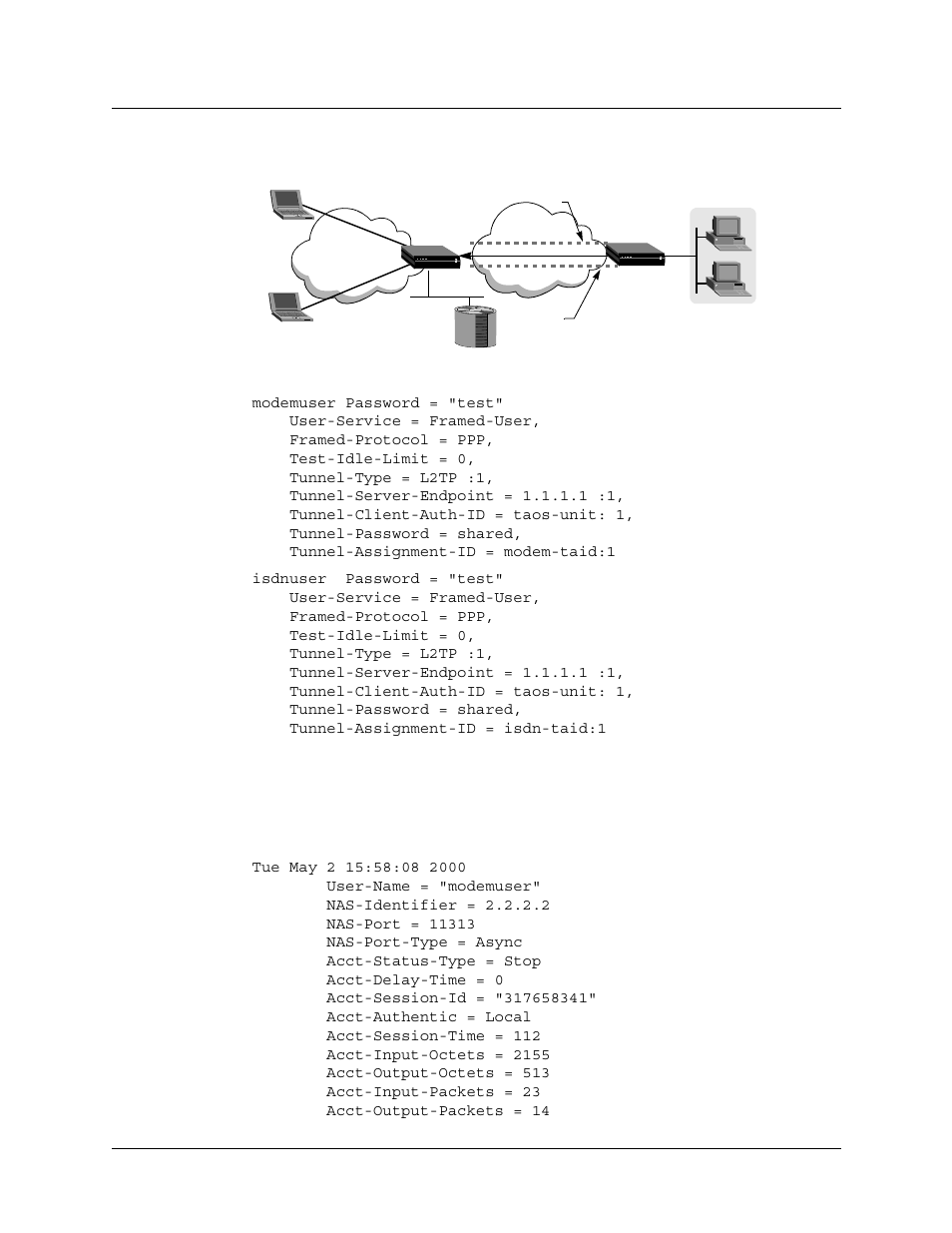 Radius accounting support | Lucent Technologies 6000 User Manual | Page 469 / 586