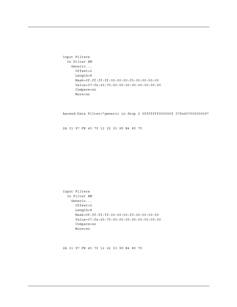 Specifying the offset to the bytes to be examined, Specifying the number of bytes to test | Lucent Technologies 6000 User Manual | Page 545 / 586