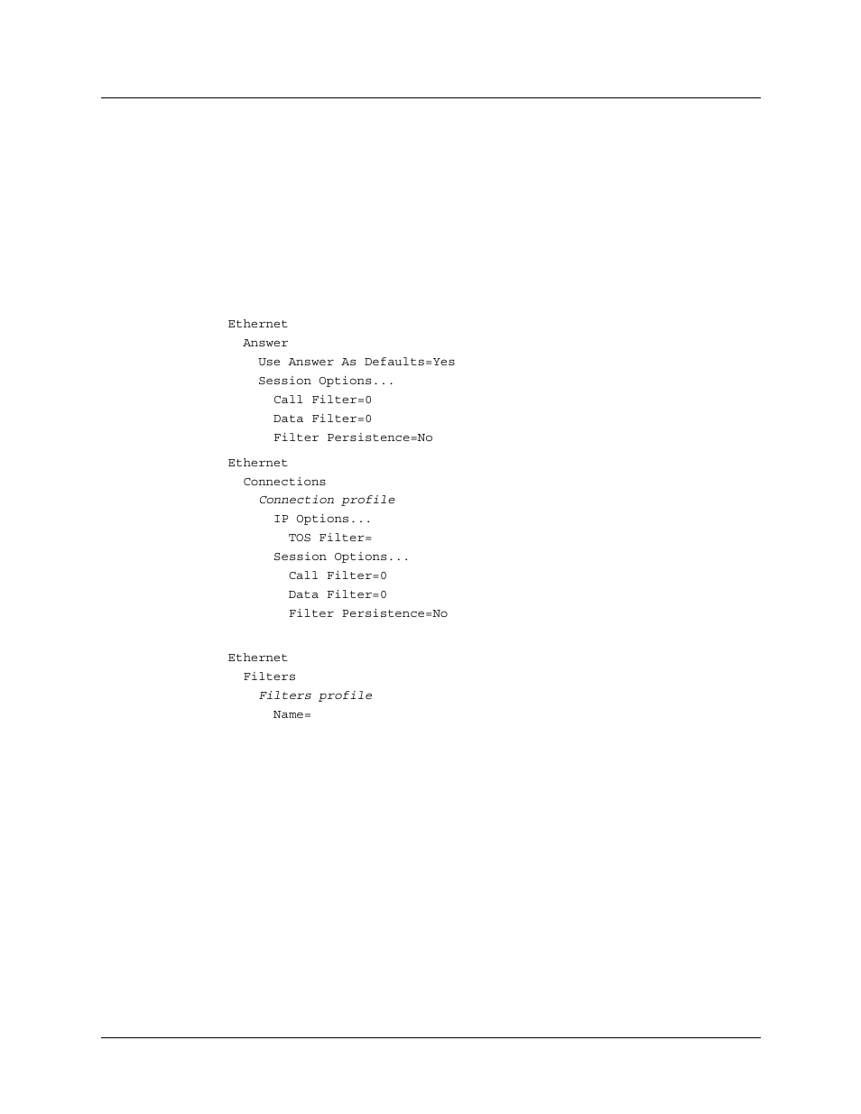 Applying a filter to an interface, Settings in local profiles, Applying a filter to an interface -25 | Settings in local profiles -25 | Lucent Technologies 6000 User Manual | Page 561 / 586