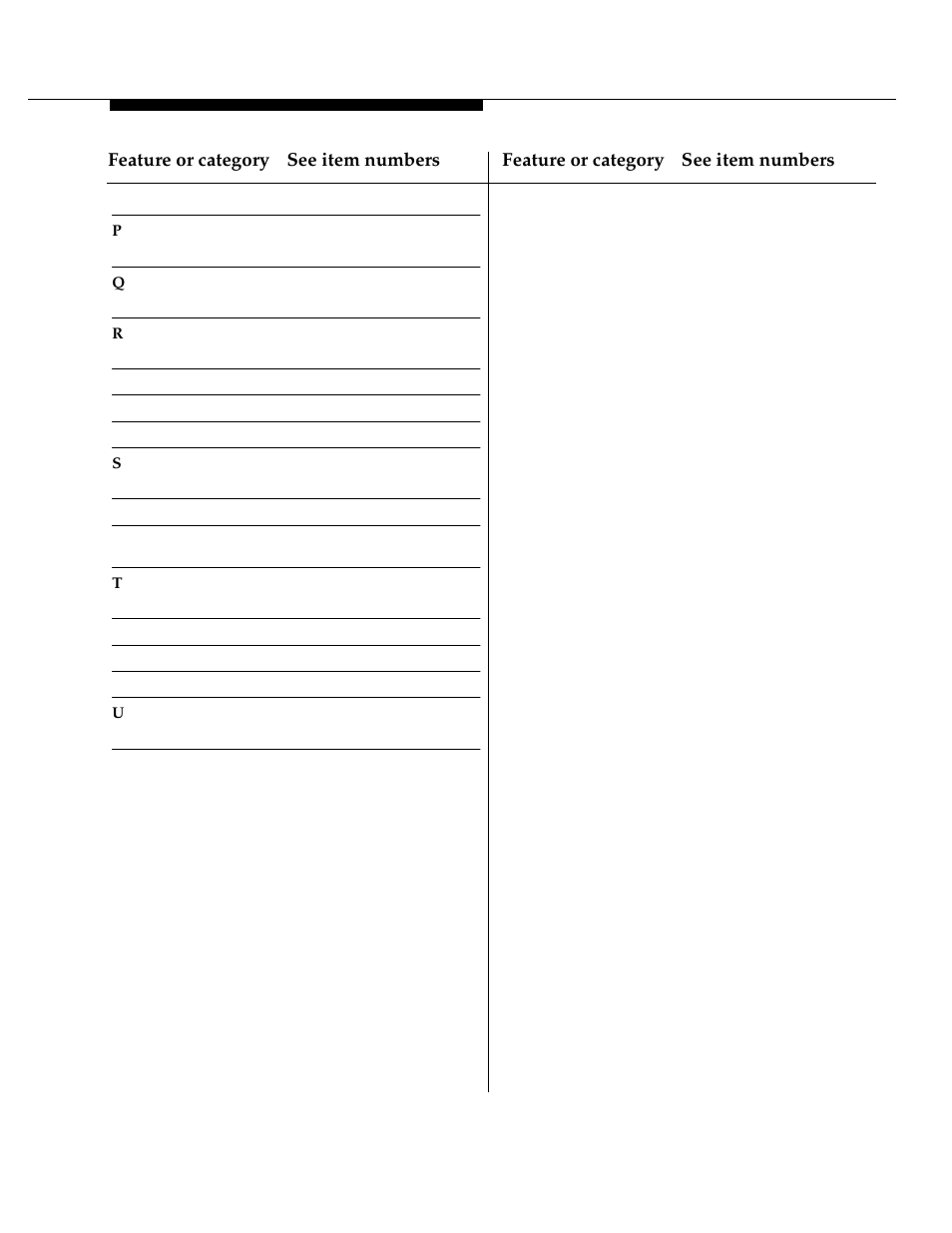 Feature or category see item numbers | Lucent Technologies 03.0.042.2 User Manual | Page 16 / 16
