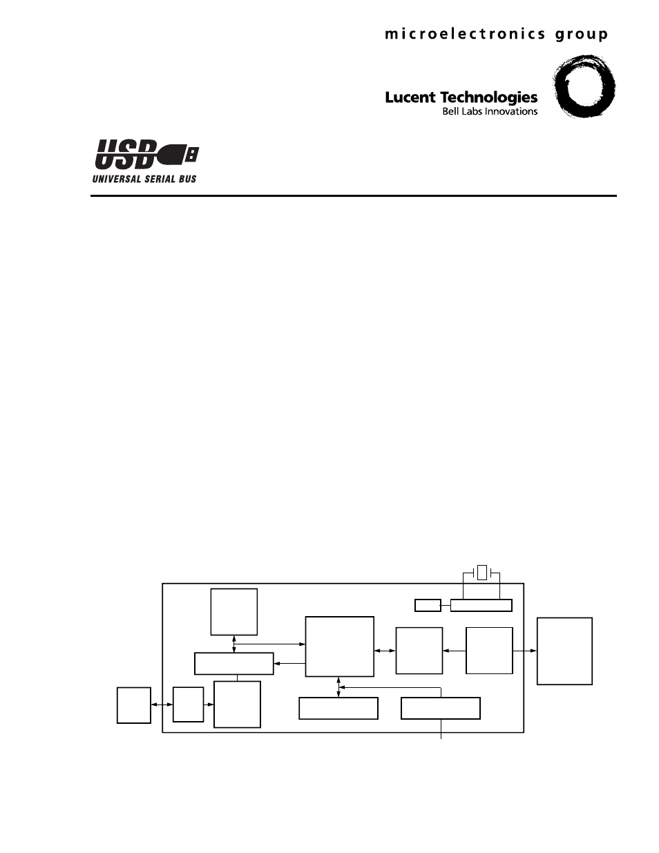 Uss-720 instant usb™ usb-to-ieee* 1284 bridge, Features, Description | Figure 1 . block diagram, Instant usb, Ieee, Uss-720, Usb-to, 1284 bridge | Lucent Technologies USS-720 User Manual | Page 27 / 96