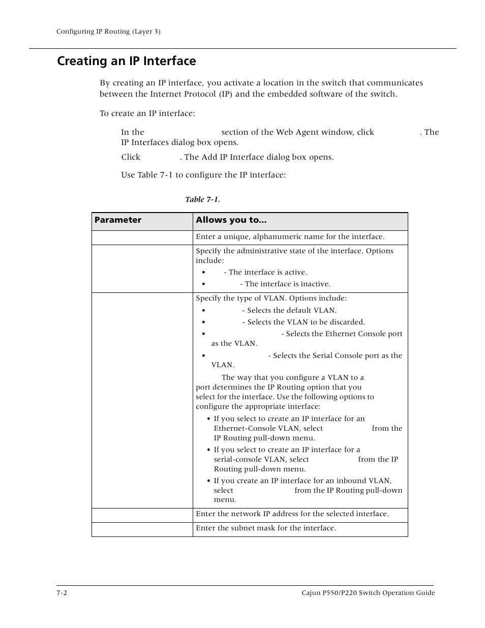 Creating an ip interface, Creating an ip interface -2 | Lucent Technologies P550 User Manual | Page 128 / 335