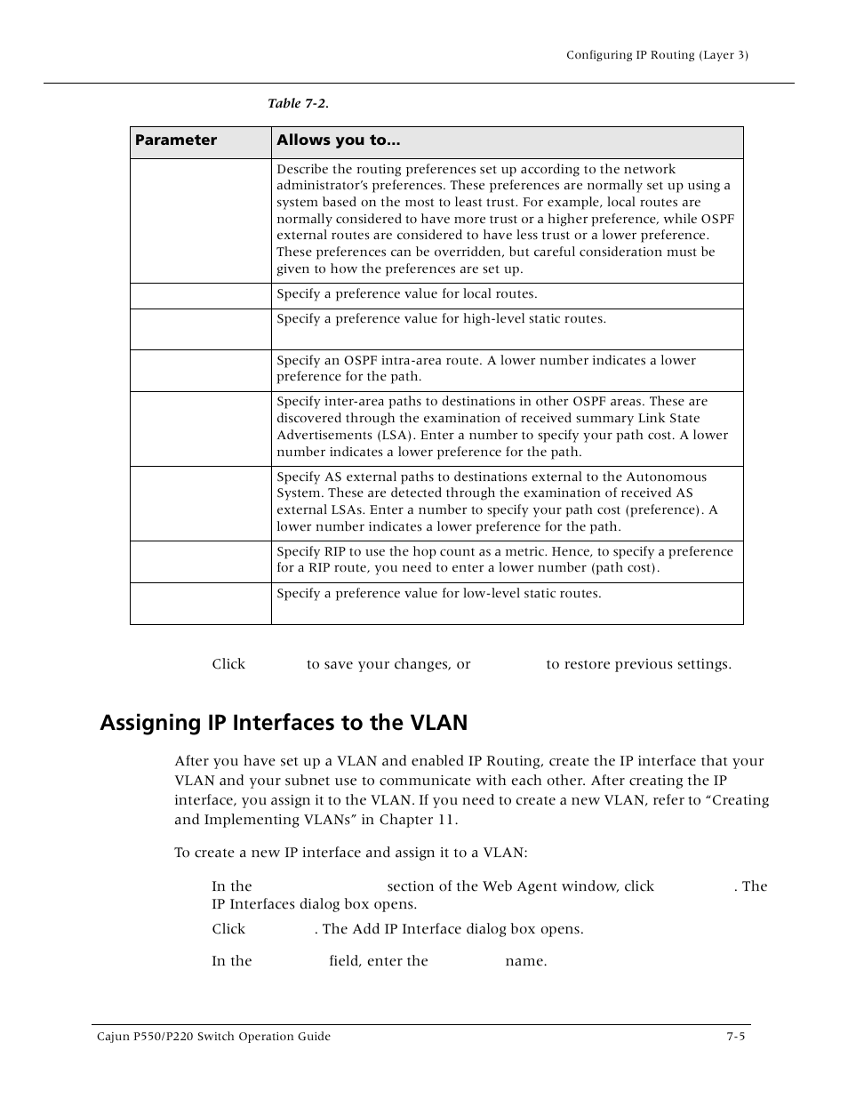 Assigning ip interfaces to the vlan, Assigning ip interfaces to the vlan -5, O “assigning ip interfaces to the | Vlan, Er to “assigning ip, Interfaces to the vlan, O “assigning ip | Lucent Technologies P550 User Manual | Page 131 / 335