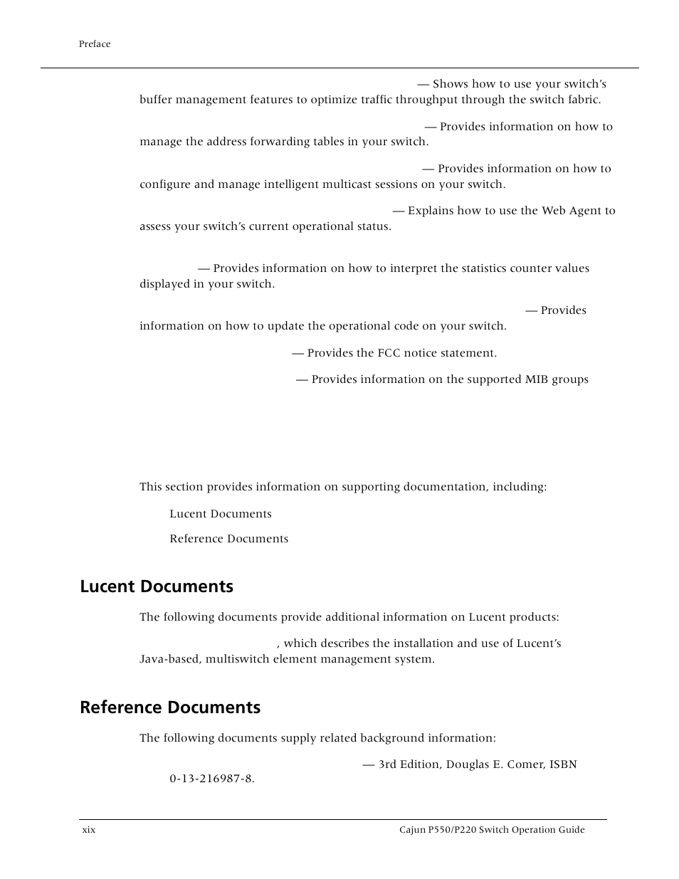 Related documents, Lucent documents, Reference documents | Lucent Technologies P550 User Manual | Page 18 / 335