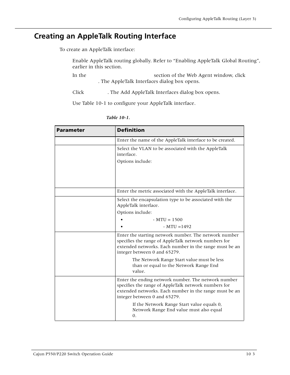 Creating an appletalk routing interface, Creating an appletalk routing interface -3, Creating an appletalk routing interfac | Lucent Technologies P550 User Manual | Page 201 / 335