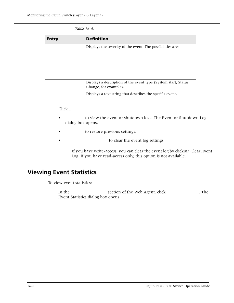 Viewing event statistics, Viewing event statistics -6 | Lucent Technologies P550 User Manual | Page 272 / 335