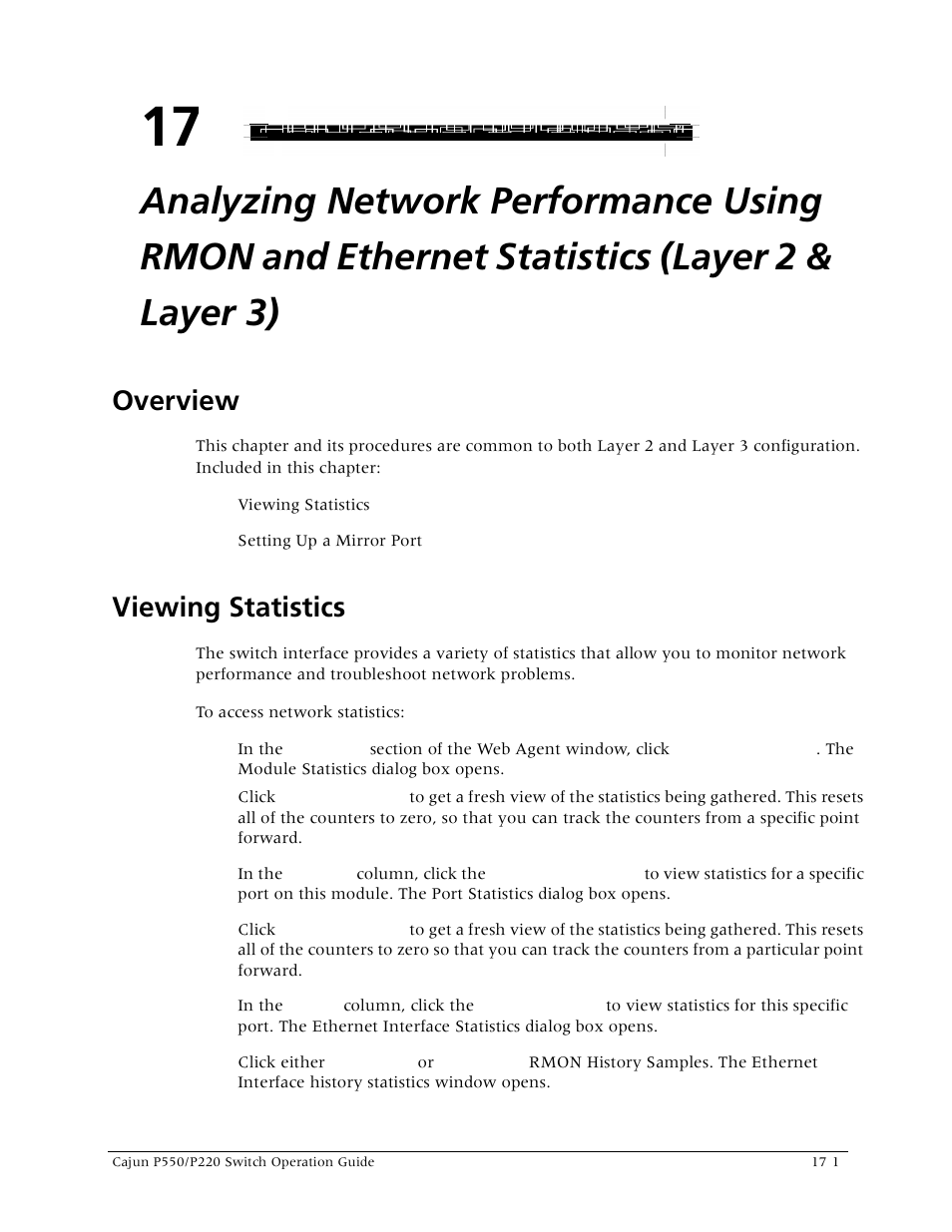 Viewing statistics, Overview -1 viewing statistics -1, Overview | Lucent Technologies P550 User Manual | Page 277 / 335