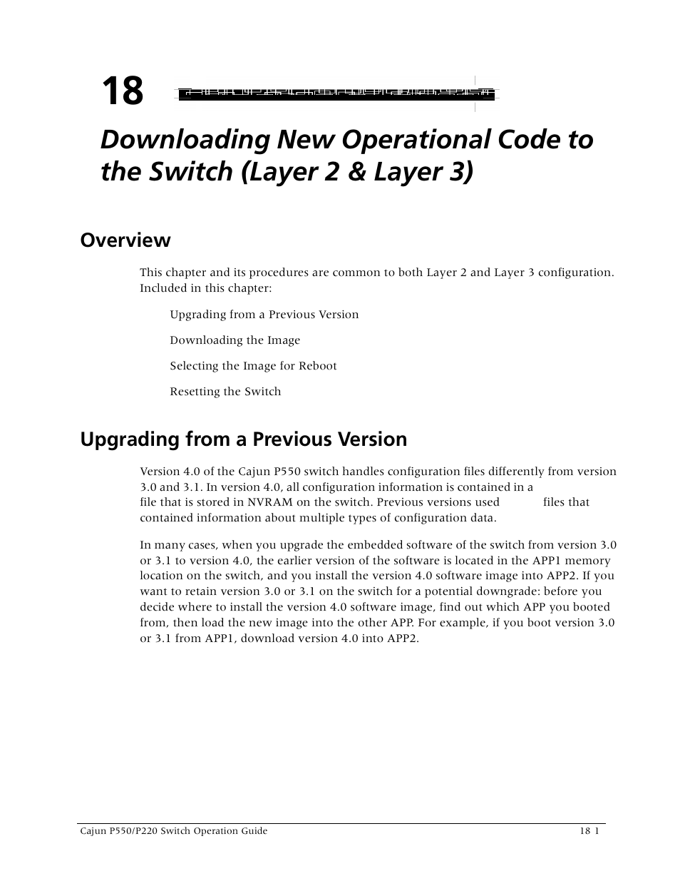 Upgrading from a previous version, Overview -1 upgrading from a previous version -1, Overview | Lucent Technologies P550 User Manual | Page 285 / 335