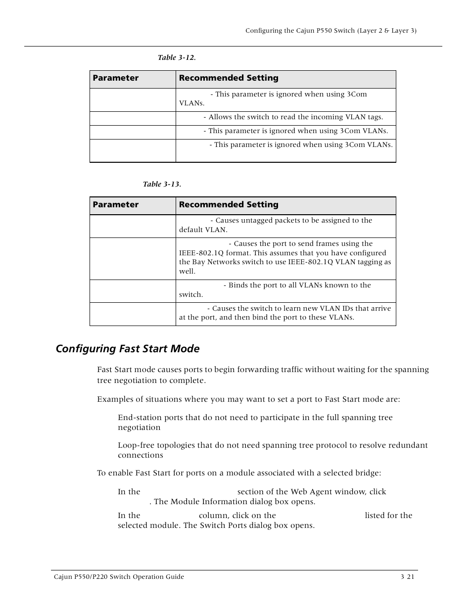 Configuring fast start mode, Configuring fast start mode -21 | Lucent Technologies P550 User Manual | Page 67 / 335