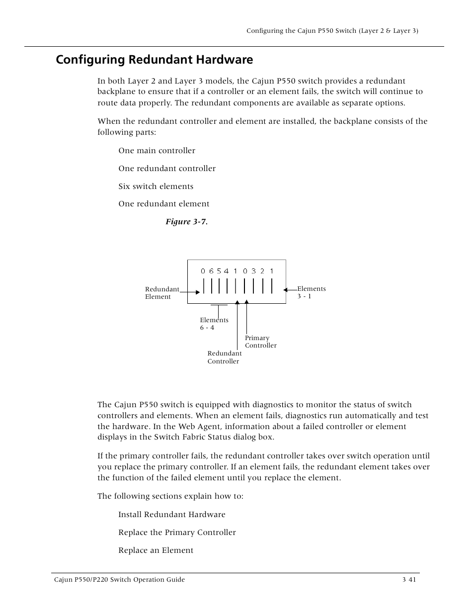 Configuring redundant hardware, Configuring redundant hardware -41 | Lucent Technologies P550 User Manual | Page 87 / 335