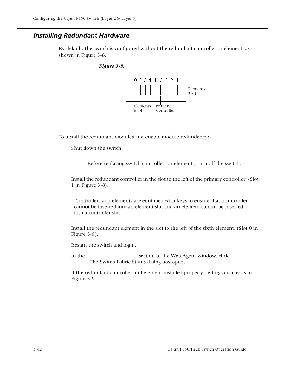 Installing redundant hardware, Installing redundant hardware -42 | Lucent Technologies P550 User Manual | Page 88 / 335