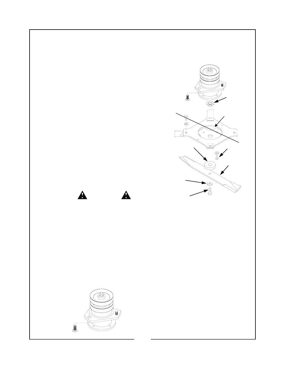 Locke turf, Blade spindle service, Caution | Blade spindle disassembly | Locke FP-172-C User Manual | Page 19 / 24