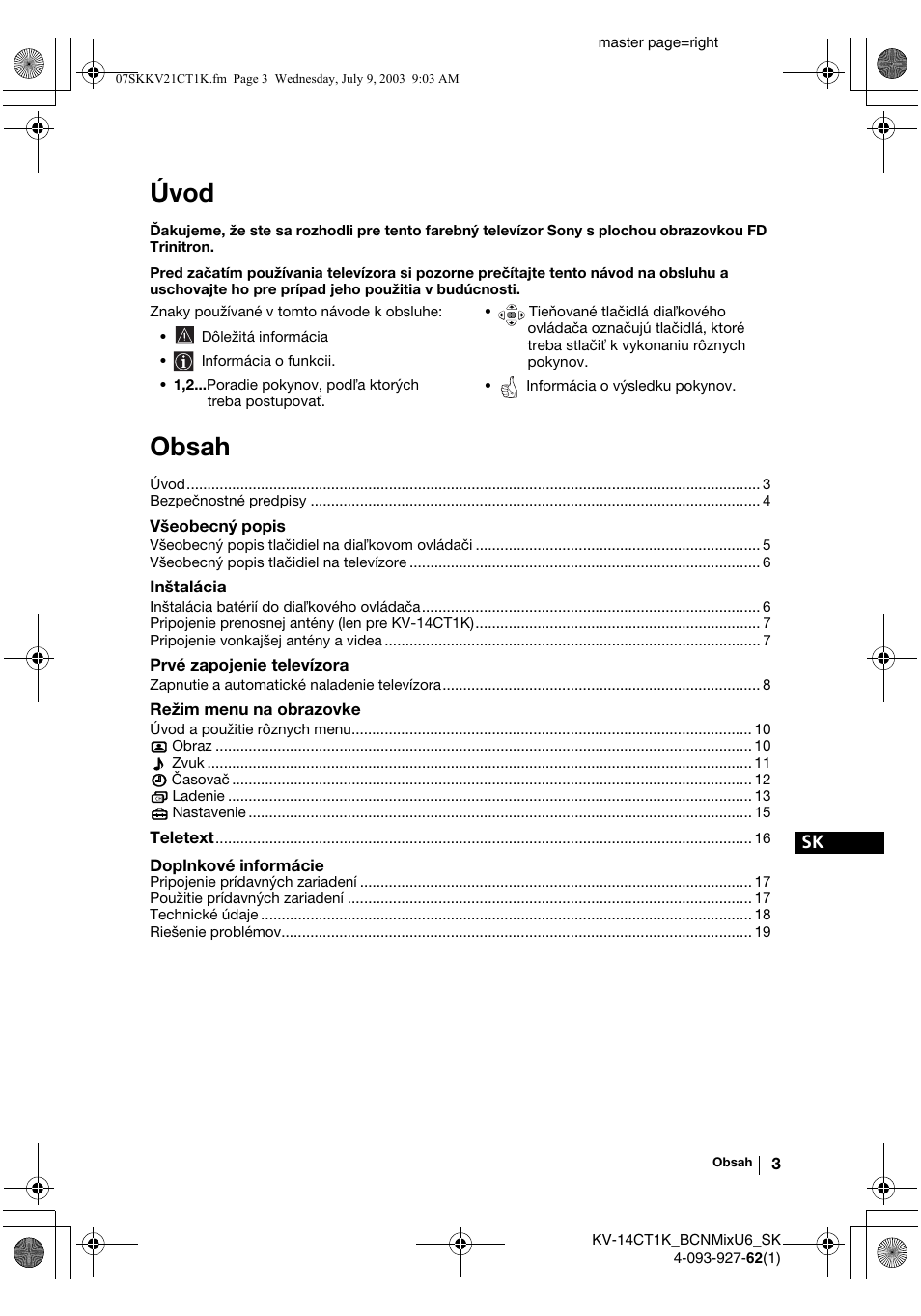 Sony KV-21CT1K  RU User Manual | Page 111 / 128