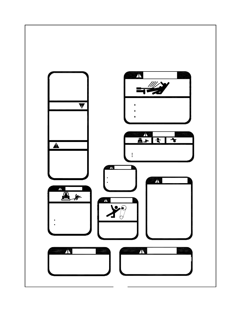 Safety decals, Warning, Caution | Danger | Locke MP-160 User Manual | Page 16 / 24