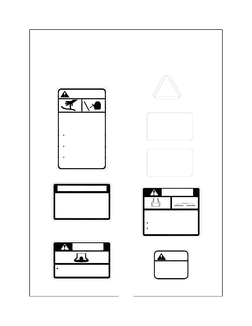 Warning, Peligro, Caution | Safety decals, Notice to owner | Locke TVM-3077 User Manual | Page 15 / 20