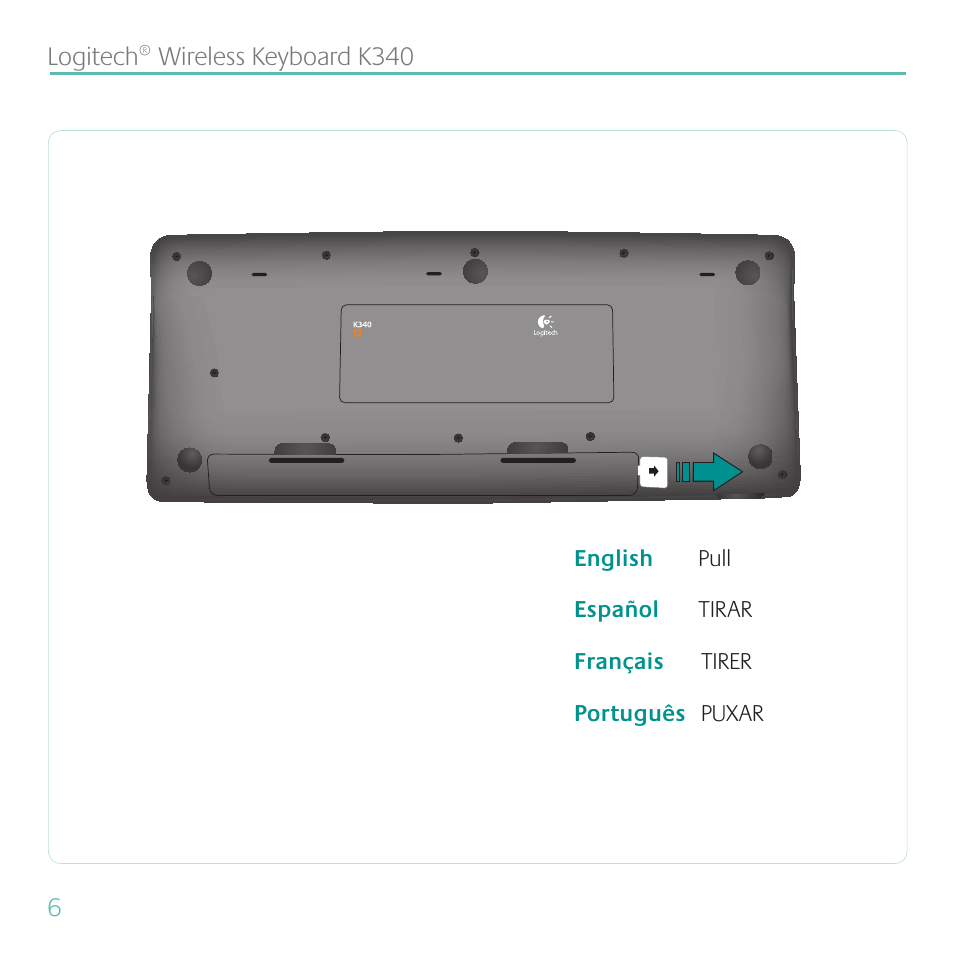 Logitech Wireless Keyboard K340 User Manual | Page 6 / 36