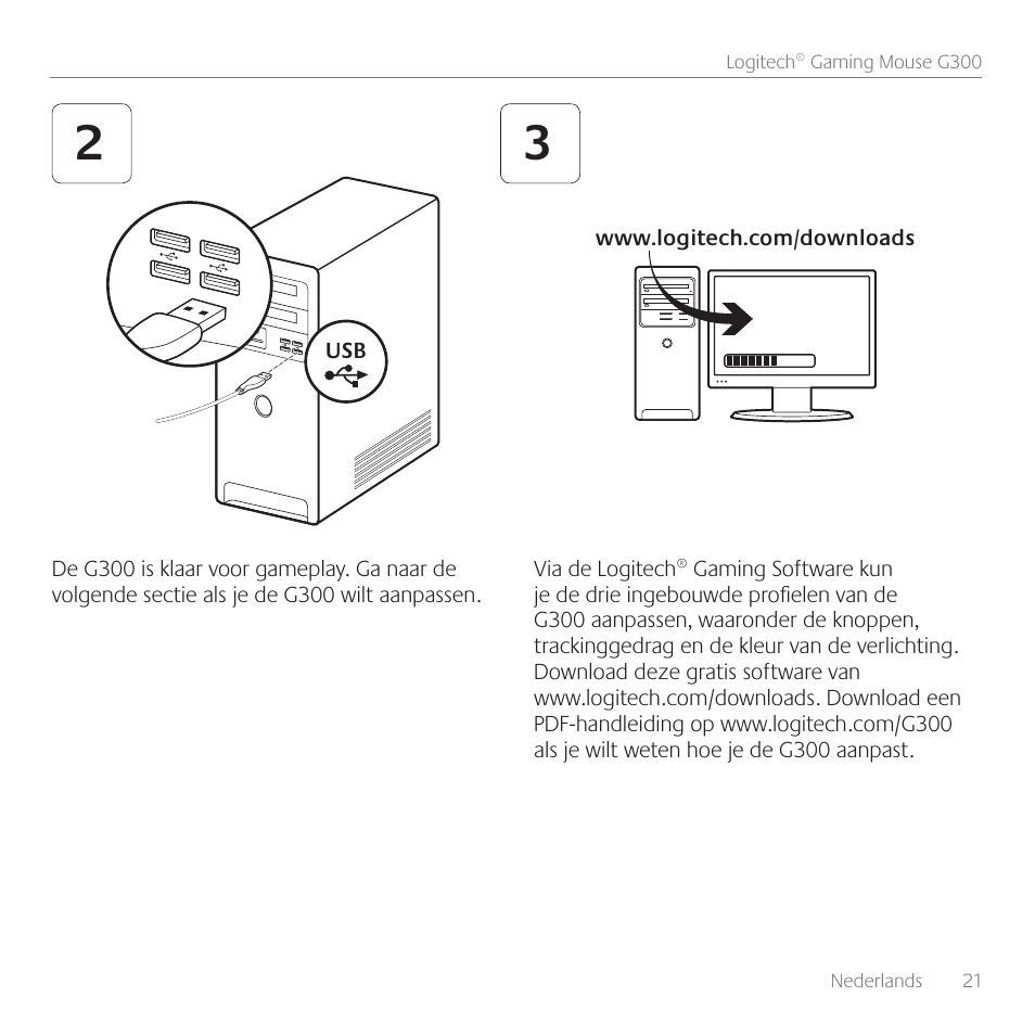 Logitech Gaming G300 User Manual | Page 21 / 64