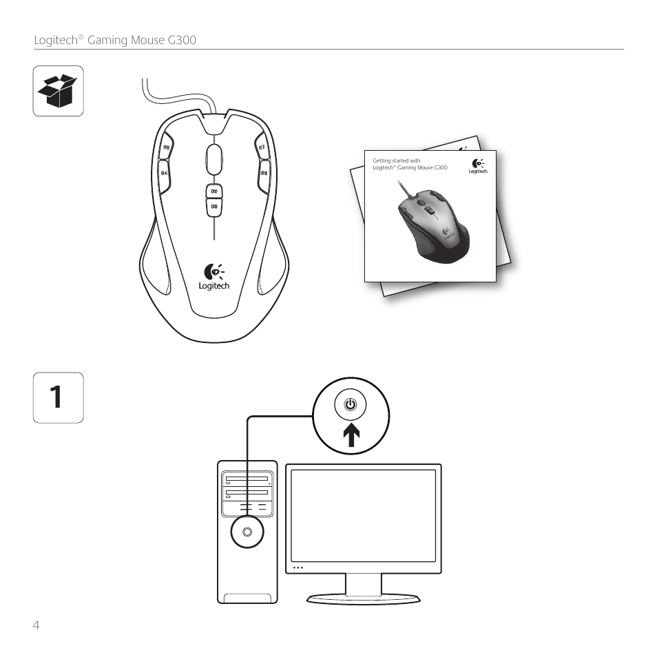 Logitech® gaming mouse g300 | Logitech Gaming G300 User Manual | Page 4 / 64