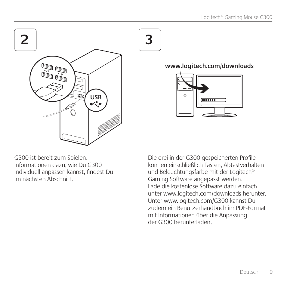 Logitech Gaming G300 User Manual | Page 9 / 64