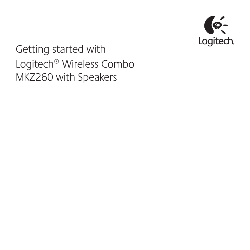 Logitech Wireless Combo with Speakers MKZ260 User Manual | 9 pages