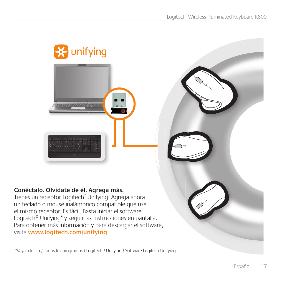 Logitech Wireless Keyboard K800 User Manual | Page 17 / 32